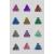 D6 12MM transparent color rounded corner with glitter powder
