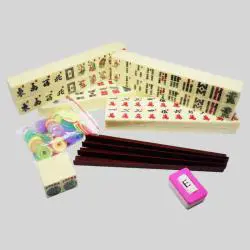 American Mahjong Set - Black Leather Case, 4 Putters