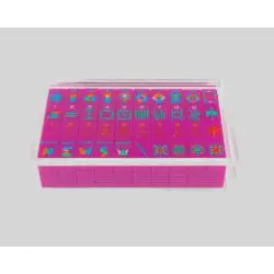Acrylic Mahjong Tile Storage Box - Clear, Custom Logo