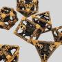 Gold Bloody Troll Dice DND Metal Set - Hollow Logo