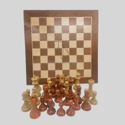Luxury Tunisian Ebony Olive Chess Board Game Set