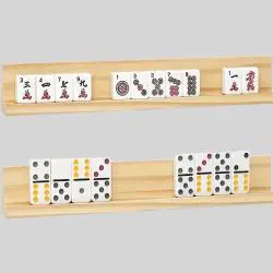 Premium Wooden Board Game Racks - Mahjong & Domino Storage
