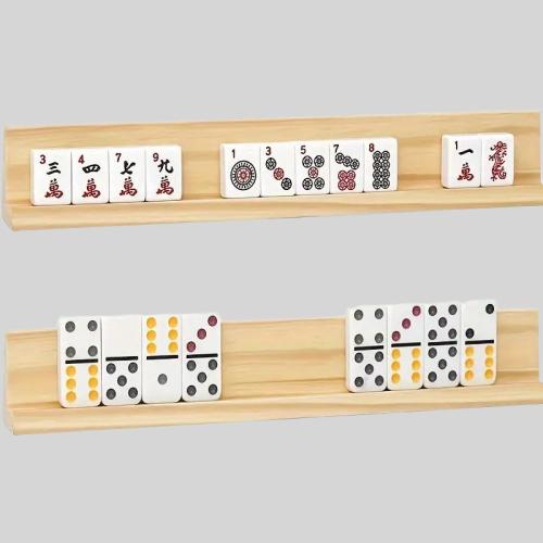 Premium Wooden Board Game Racks - Mahjong & Domino Storage