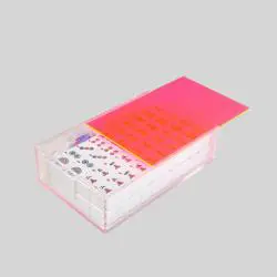 Custom Acrylic Mahjong Set - Colorful Tiles, Chips & Wind Indicator