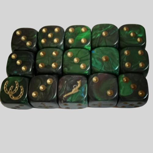 Acrylic Resin Dice - Custom 2 Color Logo D6 Dice