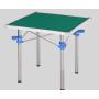 Folding Mahjong Table - Metal/Wood Portable Table 80x80CM
