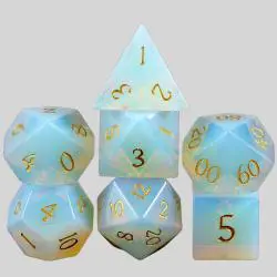 Opal Dice Set - D&D Dice with Gift Case