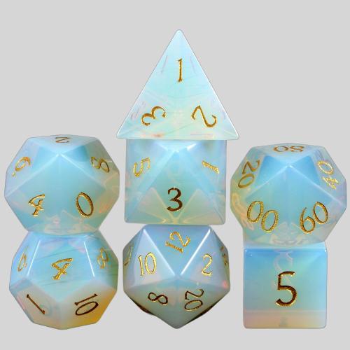Opal Dice Set - D&D Dice with Gift Case