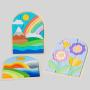 Rainbow Wooden Puzzle Board Game for Kids - Montessori Toys