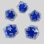 Blue Liquid Quicksand D20 Resin Dice - RPG Game Accessories