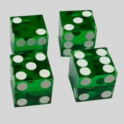 Acrylic Craps Dice Set - 5 AAA Grade, 19mm, Colored
