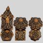 DND Metal Steel Dice Set - Green & Gold (DDD002-2)