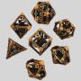 Gold Bloody Troll Dice DND Metal Set - Hollow Logo