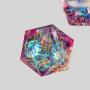 Udixi Polyhedron D20 Dice - Resin RPG Logo