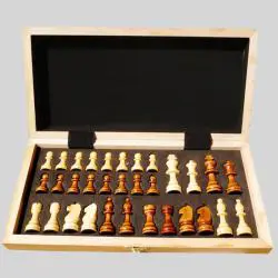Custom Wood Chess Set - Bamboo, OEM/ODM, 24x24cm