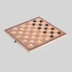 3in1 Wooden Chess Checkers Backgammon Set - Board Game Toy