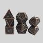 DND Metal Dice Set 7pcs Polyhedral Retro Gaming Dice