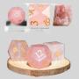 Pink Quartz D&D Dice Set - Custom Font & Logo