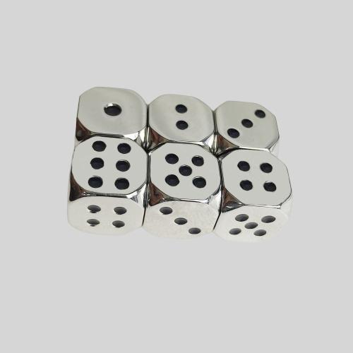 Metal Dice, Custom Logo, 6D Glossy Game Dice