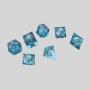 Blue Sparkle Resin Dice Set - D&D Gaming Dice