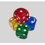 Brighting 25mm Resin Dice Set - Multicolor Round Square Dots Game