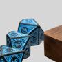 Udixi Polyhedral Acrylic Dice Set - Blue D20 D10 D6 Set