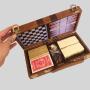 Multi Game Board Set: Backgammon Chess Checkers Cribbage Dominoes