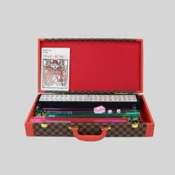 Luxury American Mahjong Set - Portable Leather Box with Custom Tiles