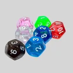 Custom D12 Glitter Dice - RPG D&D Acrylic Dice
