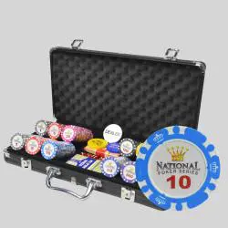 Texas Hold'em Clay Chips Set with Acrylic Rack