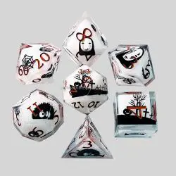 Halloween Resin Dice Set - D&D Polyhedral Dice