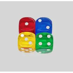 Brighting 25mm Resin Dice Set - Multicolor Round Square Dots Game