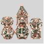 7pcs D&D Dragon Dice Set - Hollow Metal RPG Dice for Pathfinder & DND