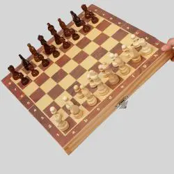 Wooden Chess Set - International Chess Game, Travel Chess Set
