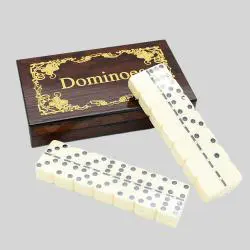 Legacy Deluxe Dominoes Game Set with Wood Case