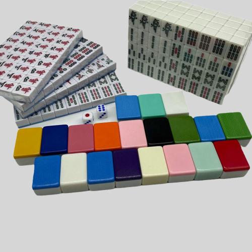 Customizable Mahjong Set - 144/166pcs, Melamine Tiles