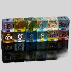 Udixi Polyhedral Resin Dice Set - D&D RPG Dice