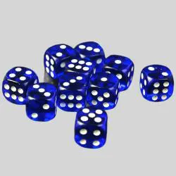 Acrylic Dice Set - 16mm D6 Custom Logo Game Dice