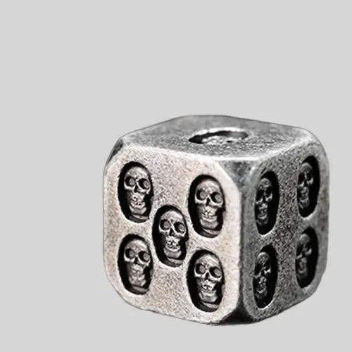 Skull Metal D6 Dice - MINI PLANET D&D RPG Dice