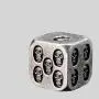 Skull Metal D6 Dice - MINI PLANET D&D RPG Dice