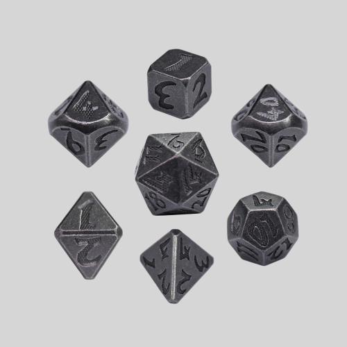 D20 Metal Polyhedral Dice - D&D Bulk Set