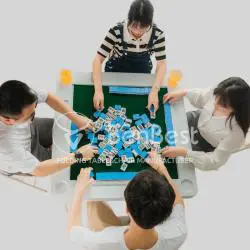 BenBest White Folding Plastic Dining Table - 90x90cm
