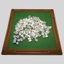 Mini Mahjong Set, 144 Tiles, Portable Game with Folding Table