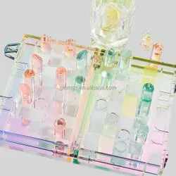 Acrylic Christmas Chess Set - Lucite Block Game Gift