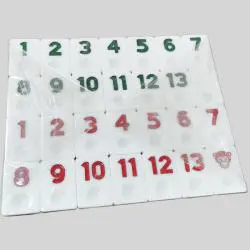 Custom Crystal Mahjong Tiles - Blue/Green, Casino Pattern