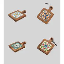 Wooden Coasters - Square Retro Dining Mat, Heat Resistant