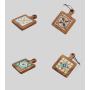 Wooden Coasters - Square Retro Dining Mat, Heat Resistant