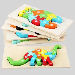 Wooden 3D Puzzle Toy, Kids Jigsaw Puzzle, Montessori Educational