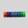 Transparent Acrylic D6 Dice Set - Multicolor Game Accessories