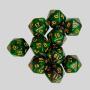 Two-Color Starry Sky D20 Dice Set - RPG Polyhedral Dice